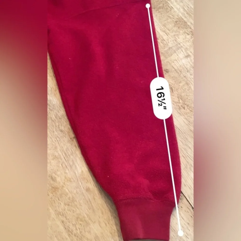Vintage Gap M Unisex Age 7-8 Red 100%‎ Polyester Graphic Hoodie W/ Pouch
